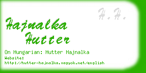 hajnalka hutter business card